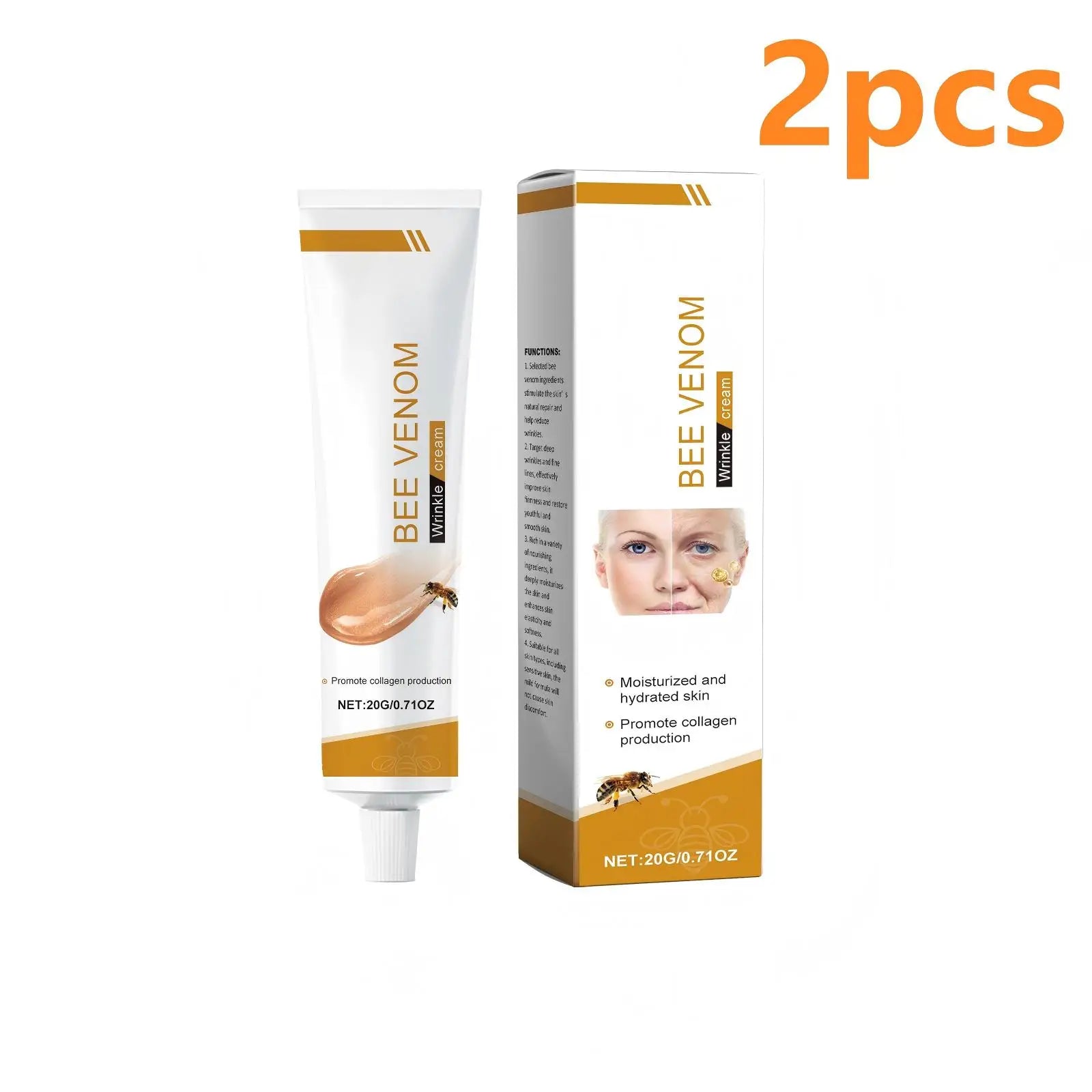 Bee Venom Wrinkle Removal Cream Moisturizing Facial Lifting Anti Sagging Improvement Tighten Skin Repair Care Bee Venom Cream